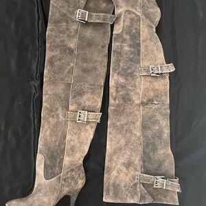 Steve Madden Distressed Brown Over-the-Knee Boots
